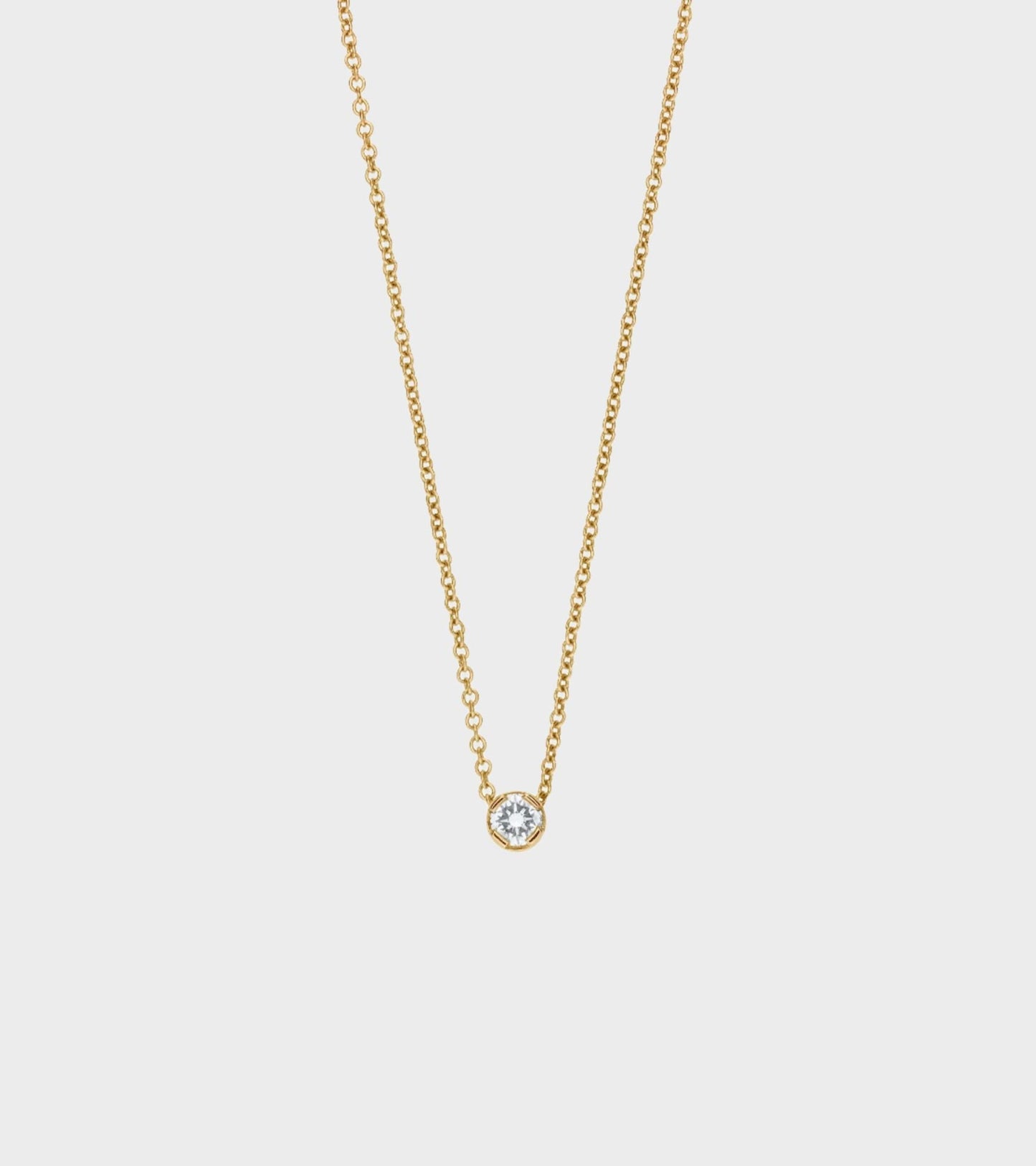Diamond Simple Necklace Gold