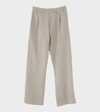 Linen Box Trousers Nature