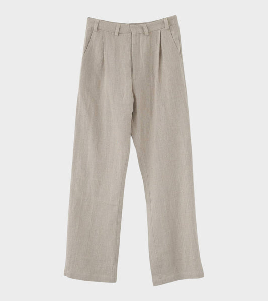 Linen Box Trousers Nature