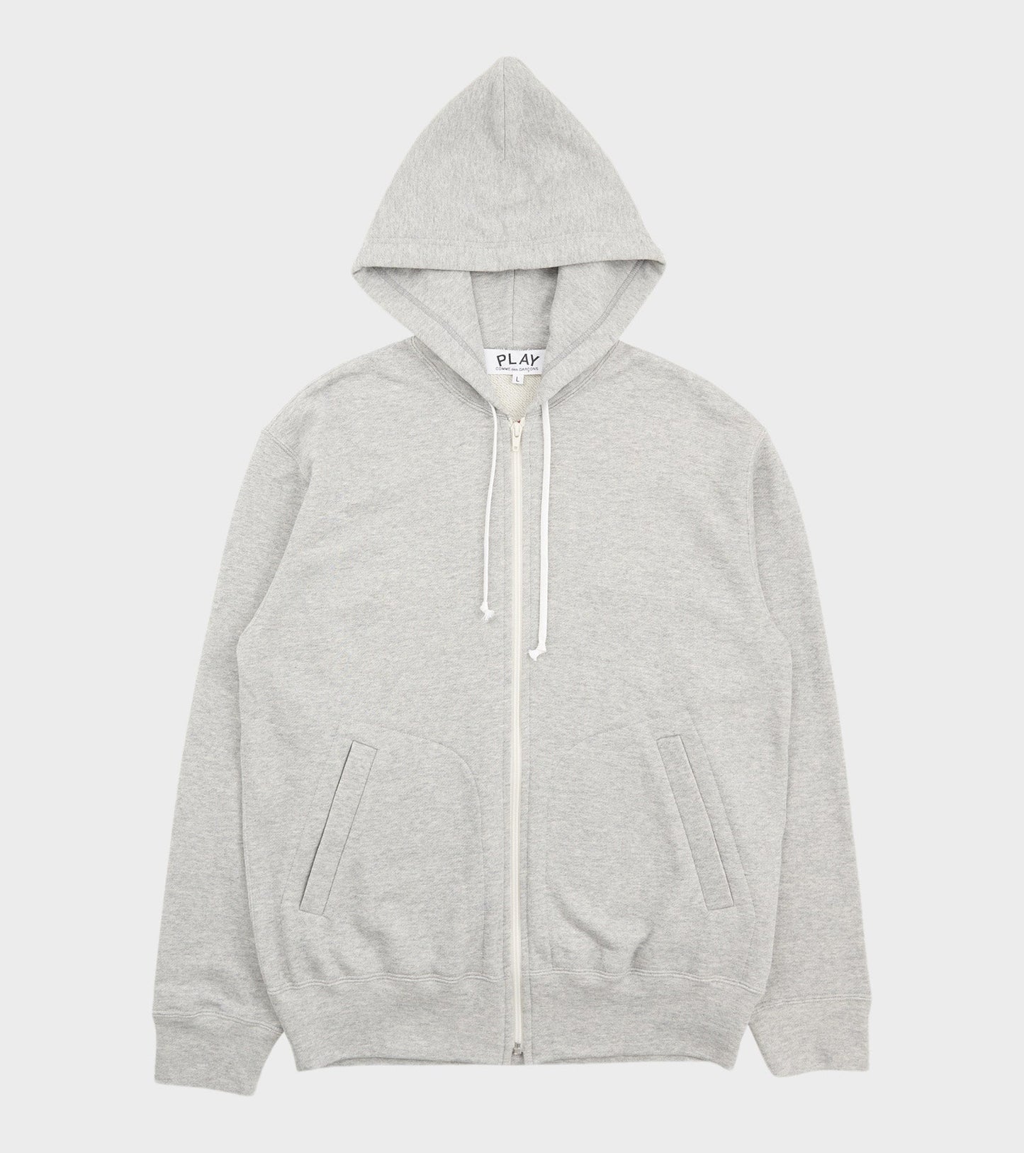 U Backside Red Heart Hoodie Grey