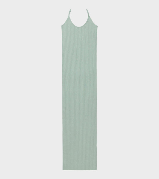 101 Strap Rib Dress Stone Green