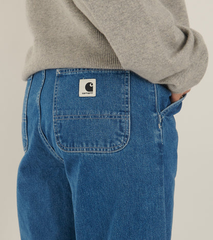 W Simple Pant Stone Washed Blue