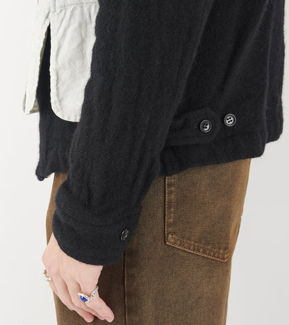 Wool Pocket Hoodie Black