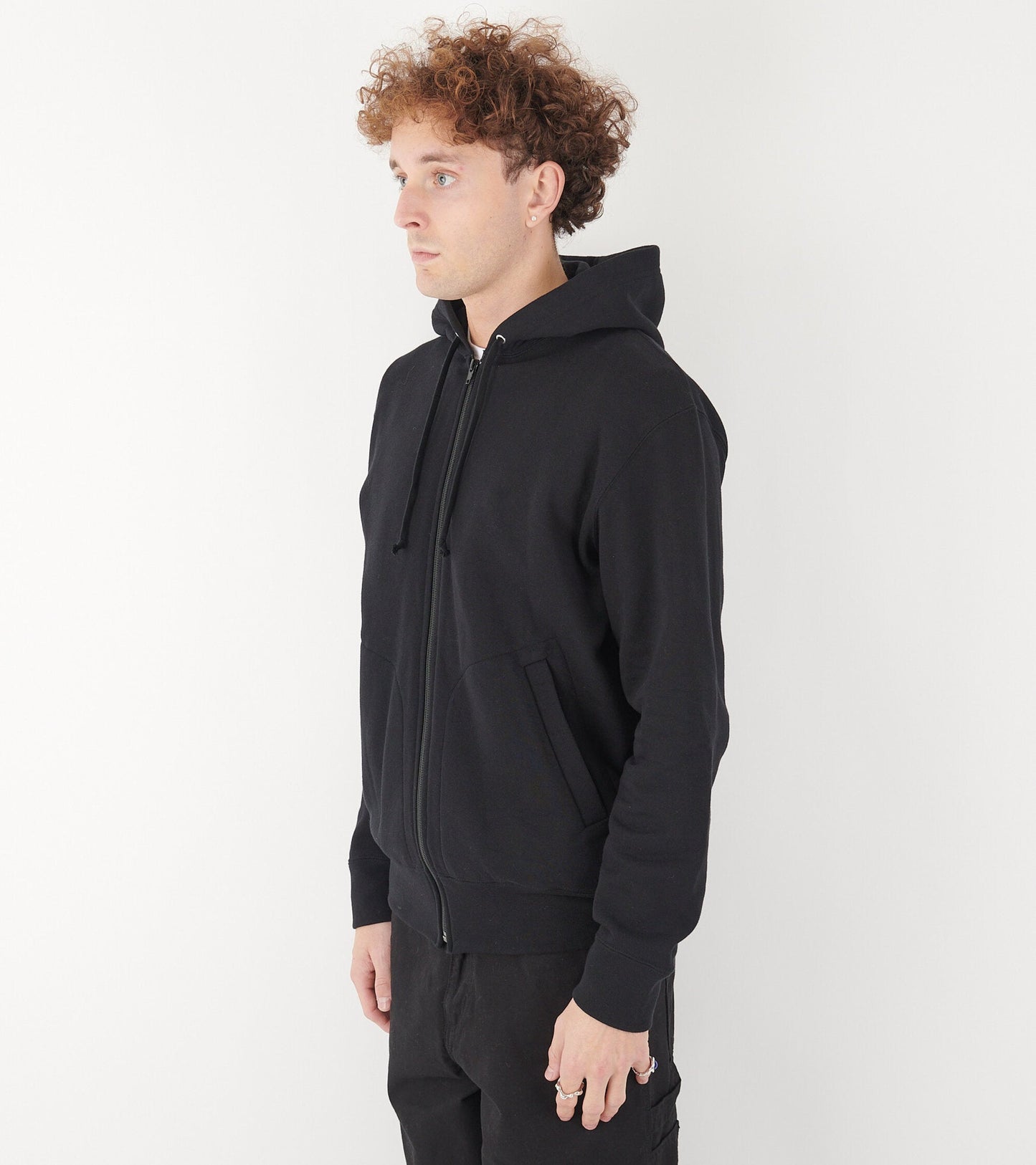U Backside Red Heart Hoodie Black