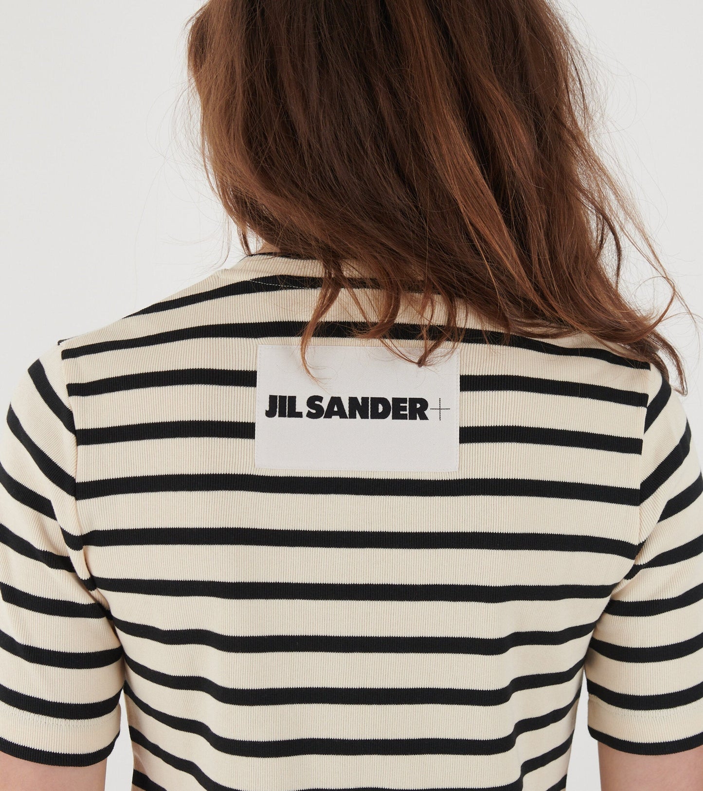 Striped S/S Crew Neck T-shirt Off-white/Black