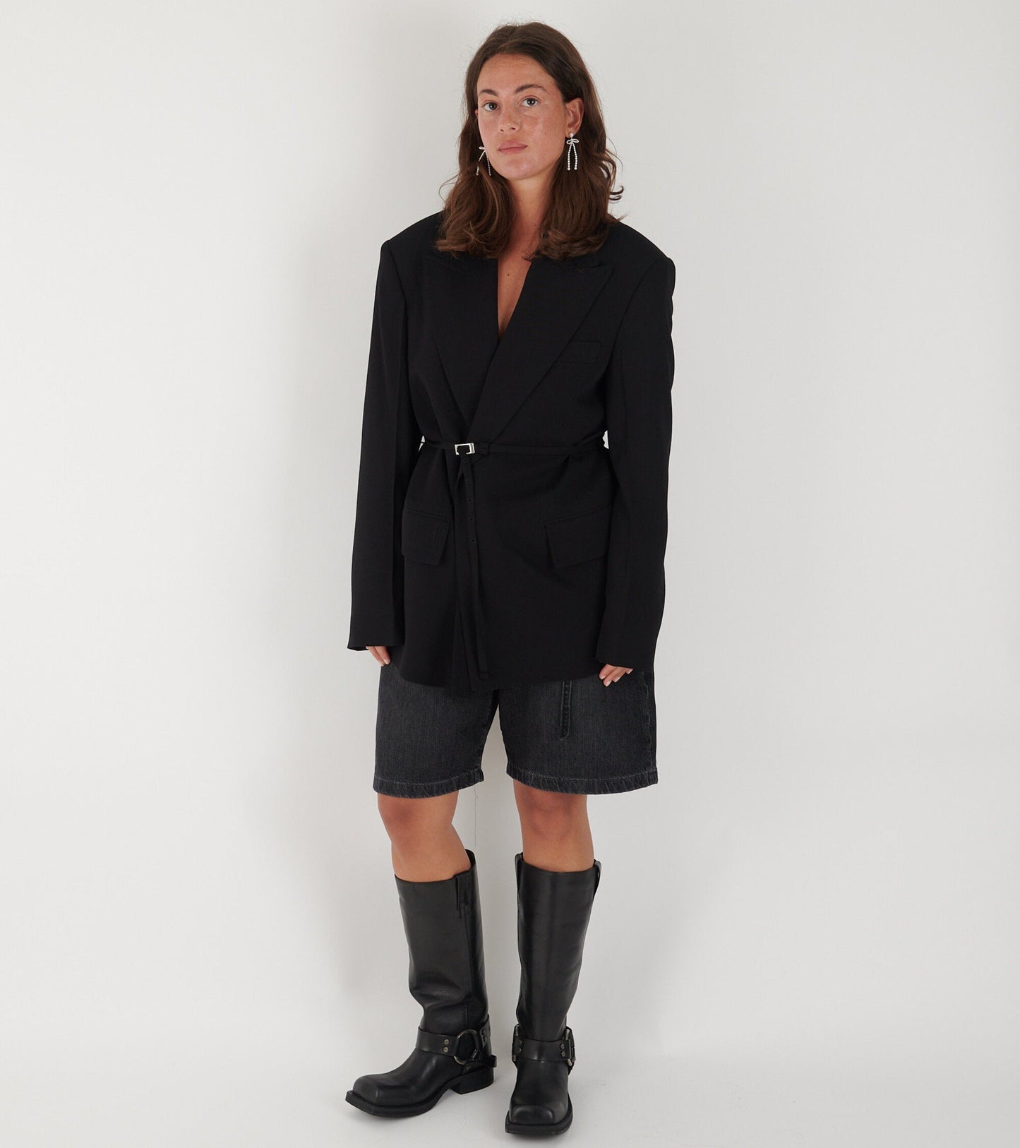 Belted Blazer Black