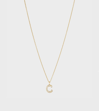 Simple C Necklace Gold