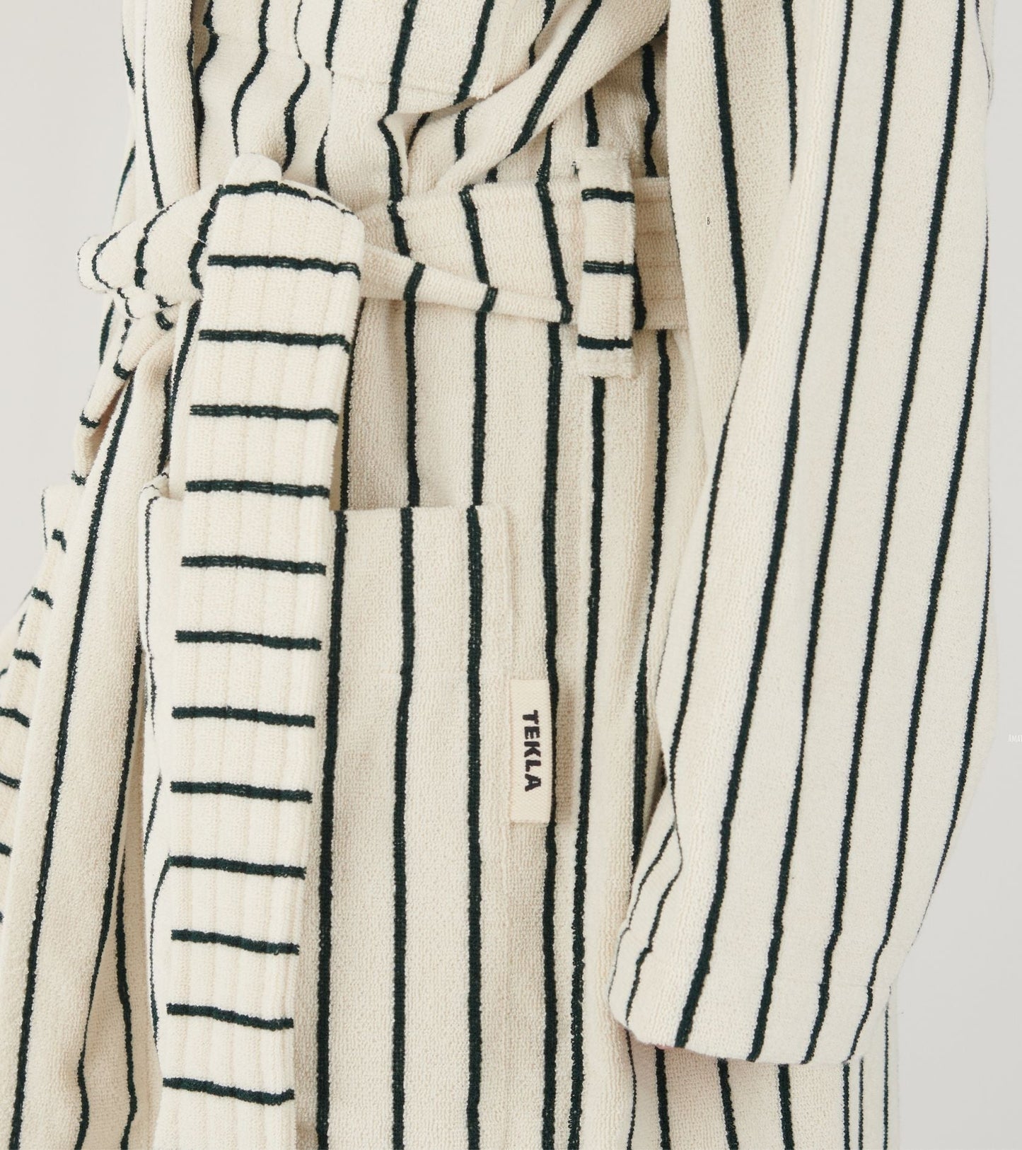 Classic Bathrobe Racing Green Stripes