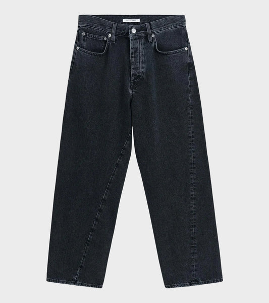 Wide Twist Jeans Washed Black