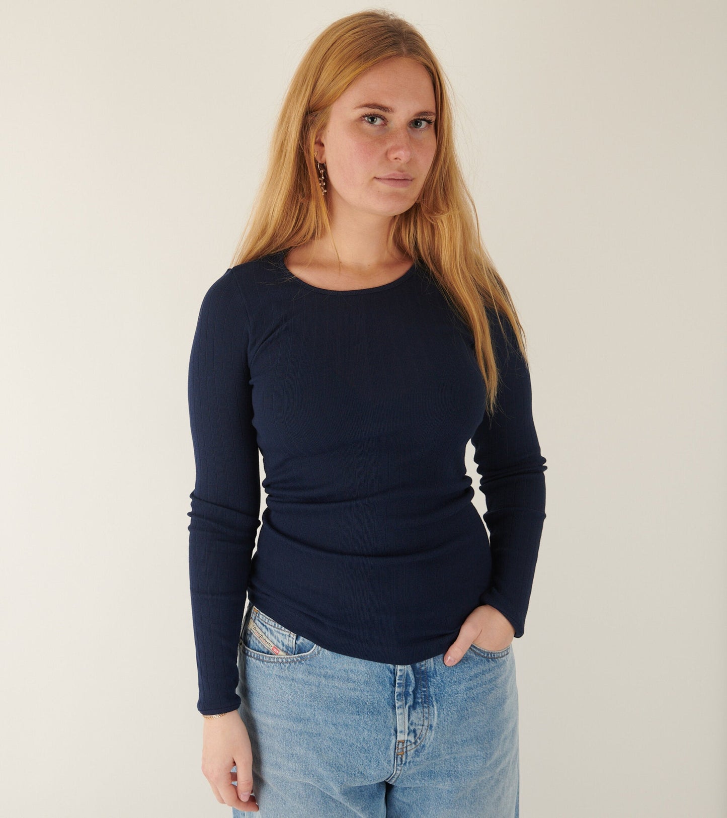 101 Rib Solid Colour Marine