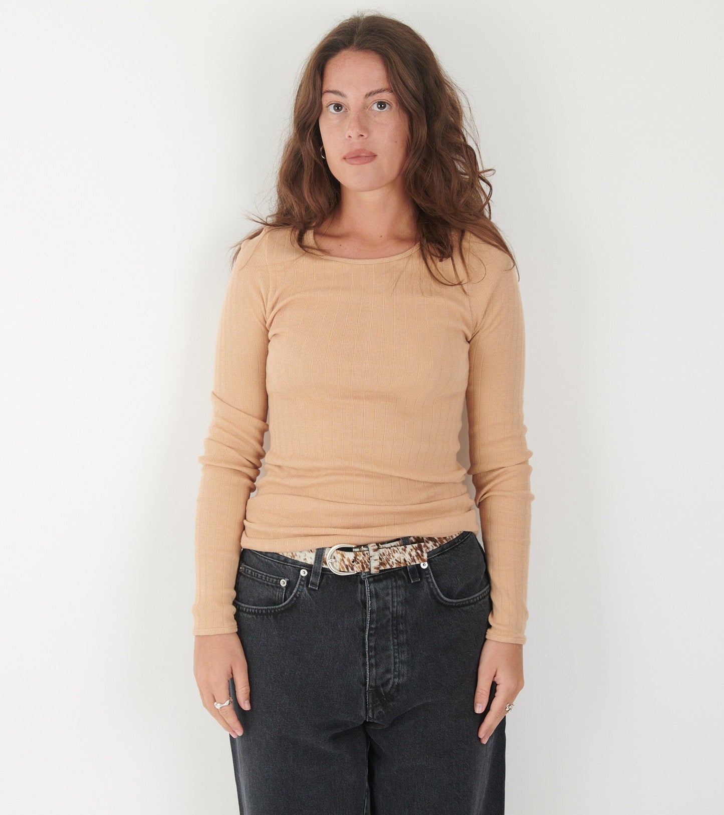 101 Rib Solid Colour Camel