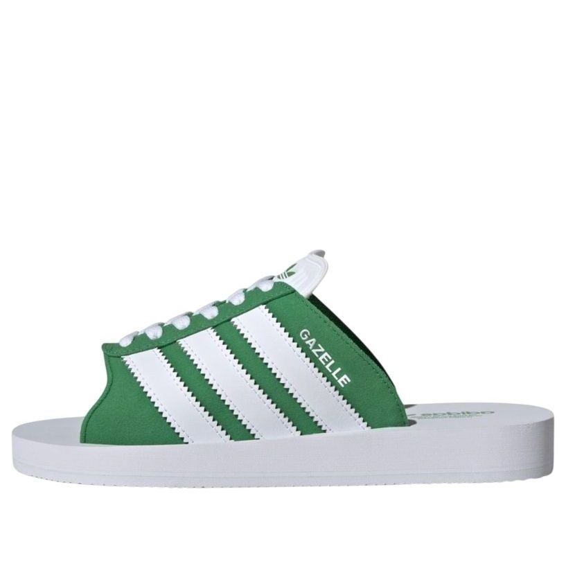 (WMNS) adidas Gazelle Beach Slides Asia Sizing 'Green' JQ7426