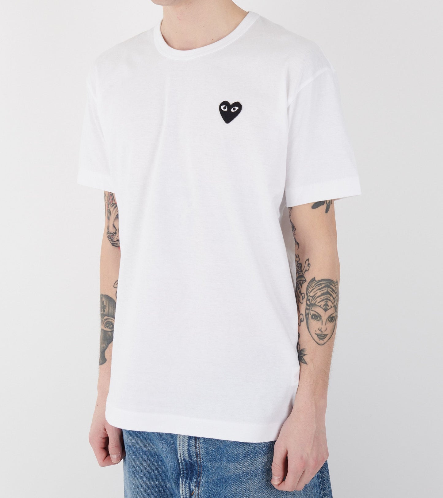 U Black Heart T-shirt White