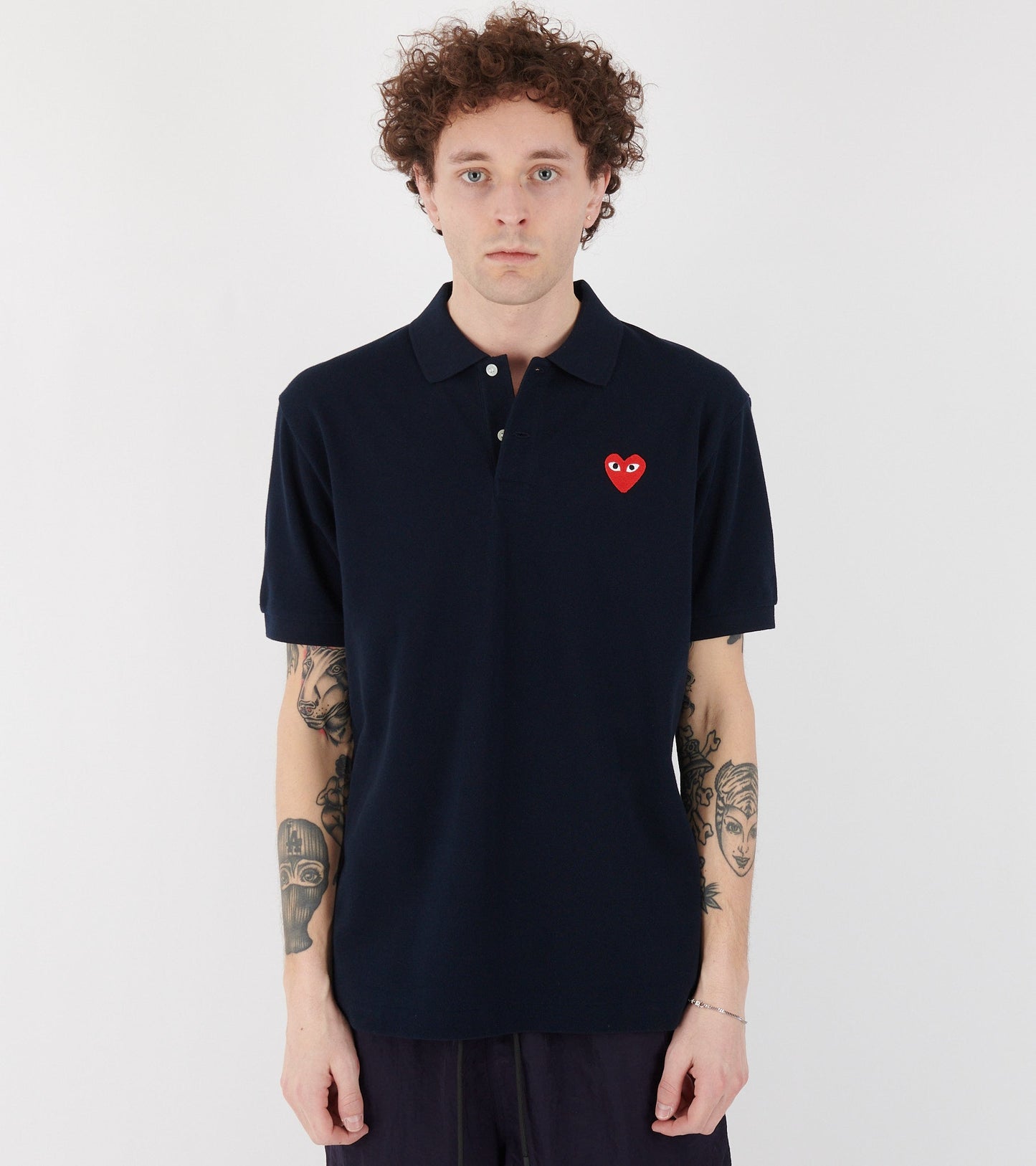 U Red Heart S/S Polo Navy
