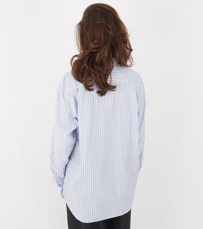 U Black Heart Striped Shirt Blue/White