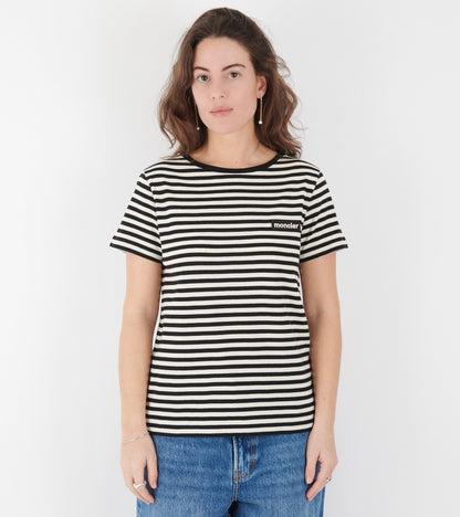 Striped Logo T-shirt Black/White