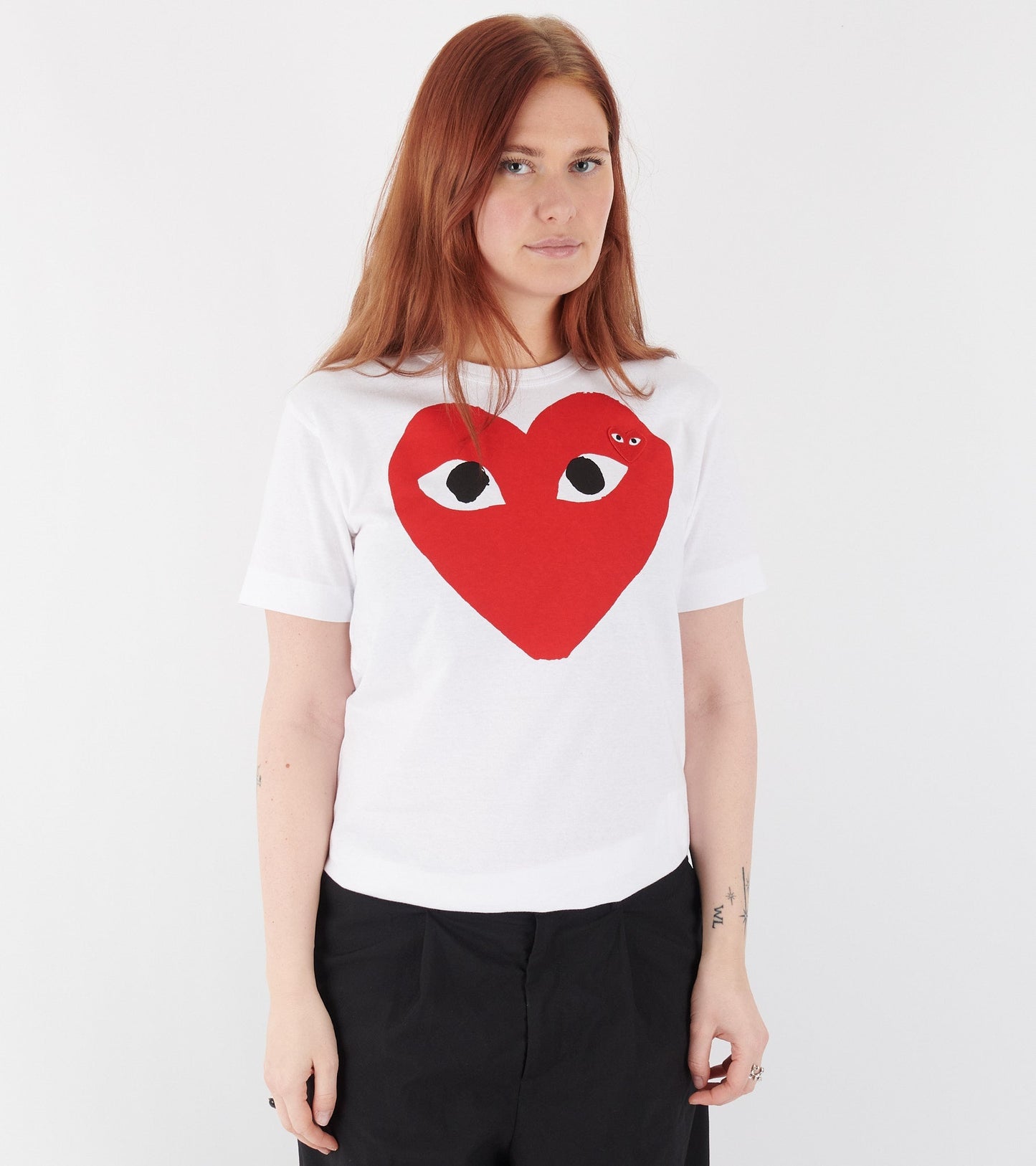 U Big Red Heart T-shirt White