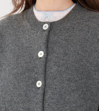 Ada Crewneck Cardigan Derby Grey