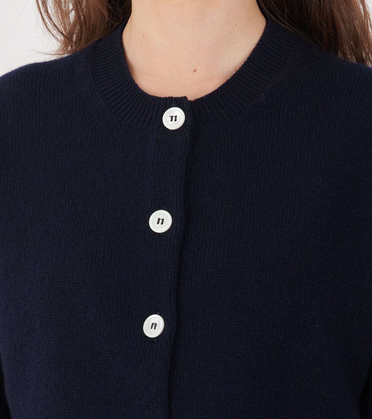 Ada Crewneck Cardigan Navy