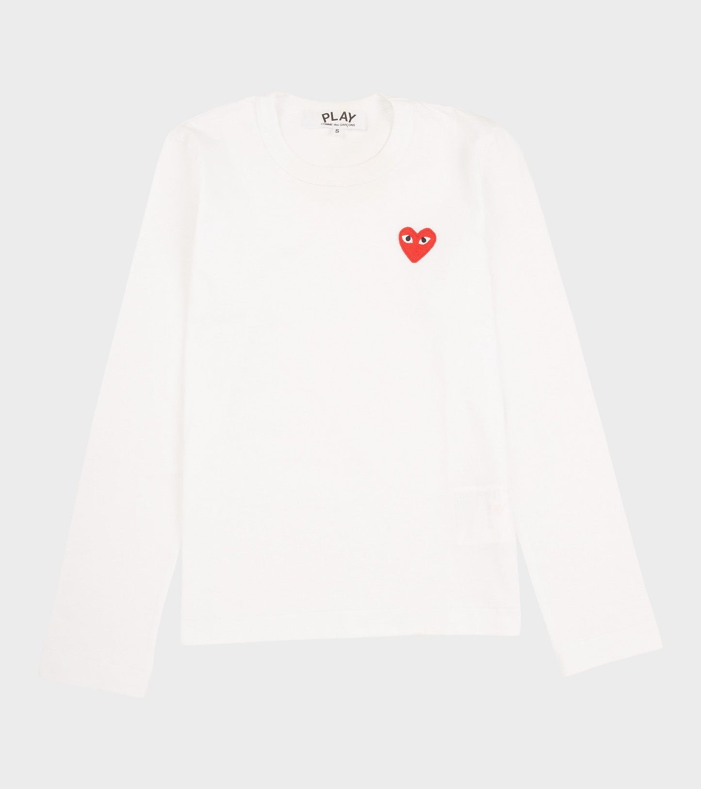 U Red Heart LS T-Shirt White