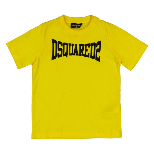 Kids DSQUARED2 Yellow Logo T-Shirt