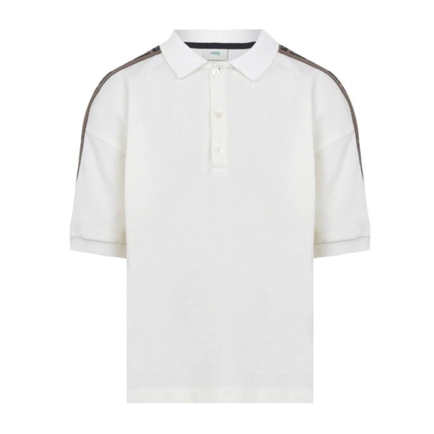 Kids Fendi FF Tape Polo Shirt