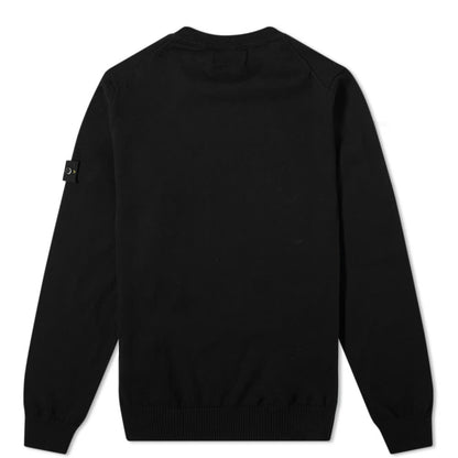 Stone Island Junior Black Classic Crew Knit