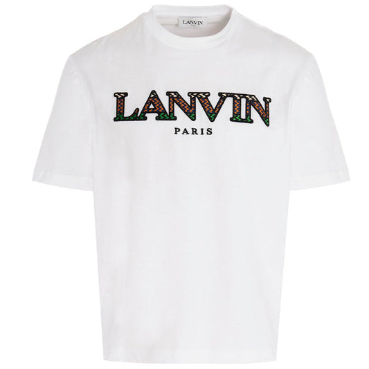 Lanvin White Embroidered Logo T-Shirt