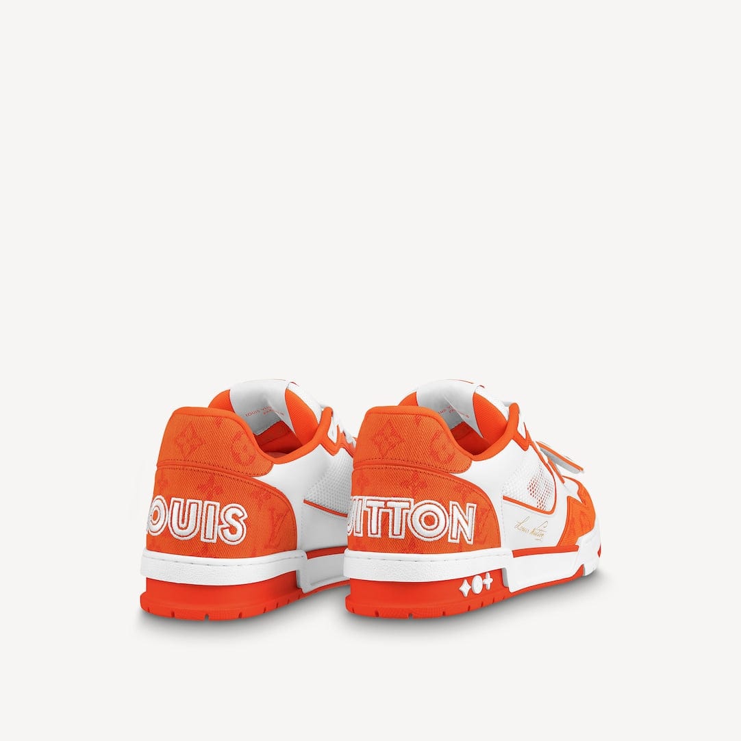 LOUIS VUITTON TRAINER MONOGRAM DENIM ORANGE