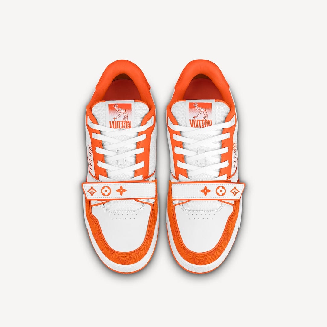 LOUIS VUITTON TRAINER MONOGRAM DENIM ORANGE