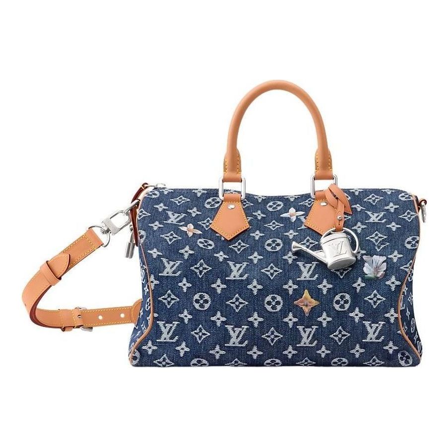 LOUIS VUITTON Speedy 30 Bandoulière 'Blue' M27556