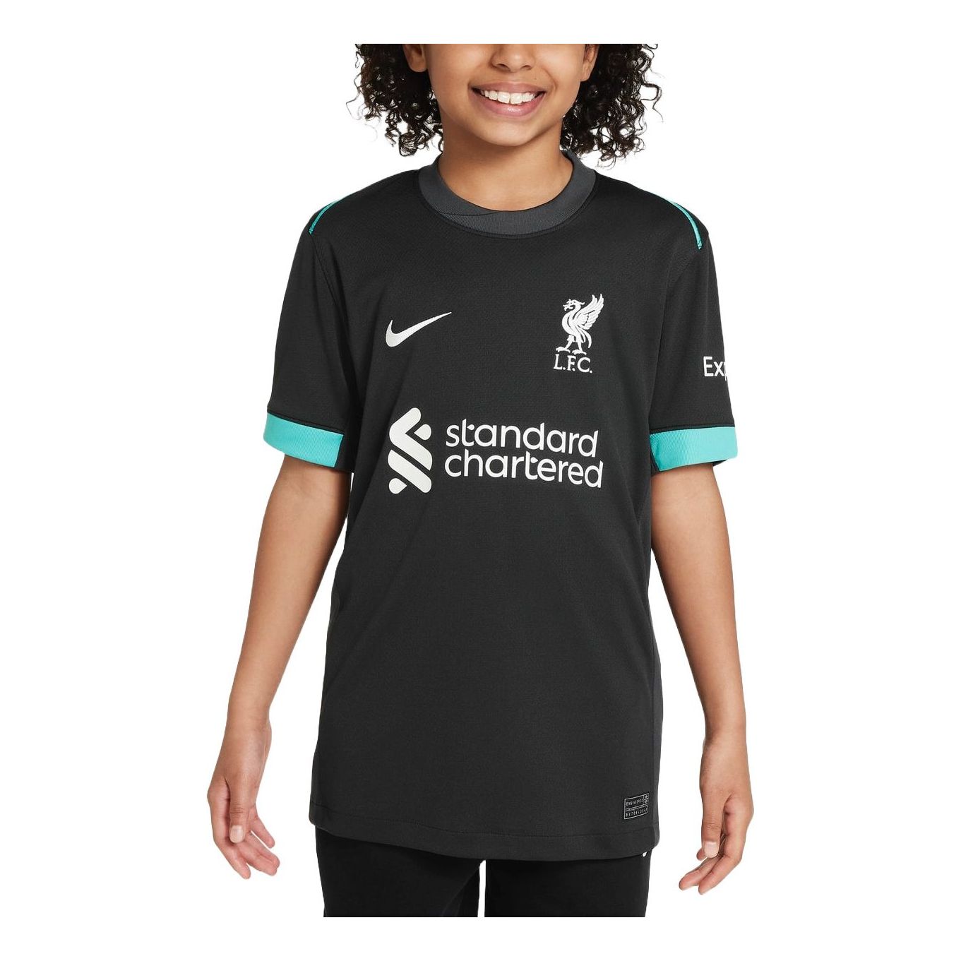 (GS) Nike Dri-FIT Liverpool FC 2024/25 Stadium Away Jersey 'Black Teal' FN9125-322