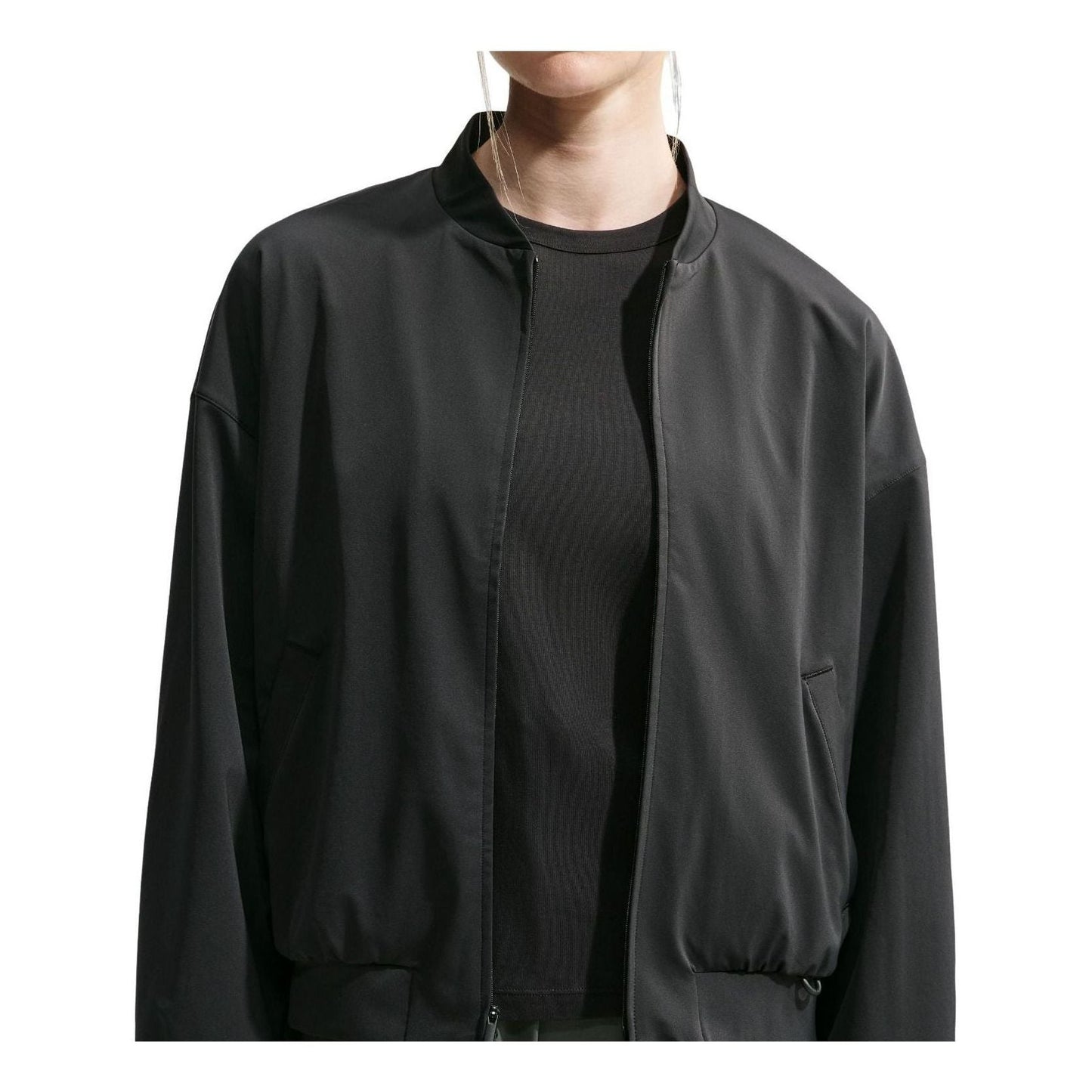 (WMNS) Nike 24.7 PerfectStretch Dri-FIT UV Protection Oversized Bomber Jacket 'Black Dark Smoke Grey' IO2405-010
