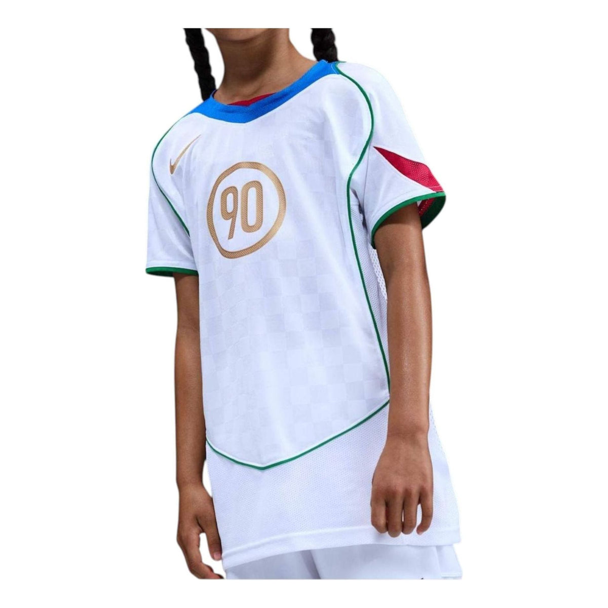 (GS) Nike Total 90 Dri-FIT Soccer Jersey 'White Italy Blue Red' II9782-100