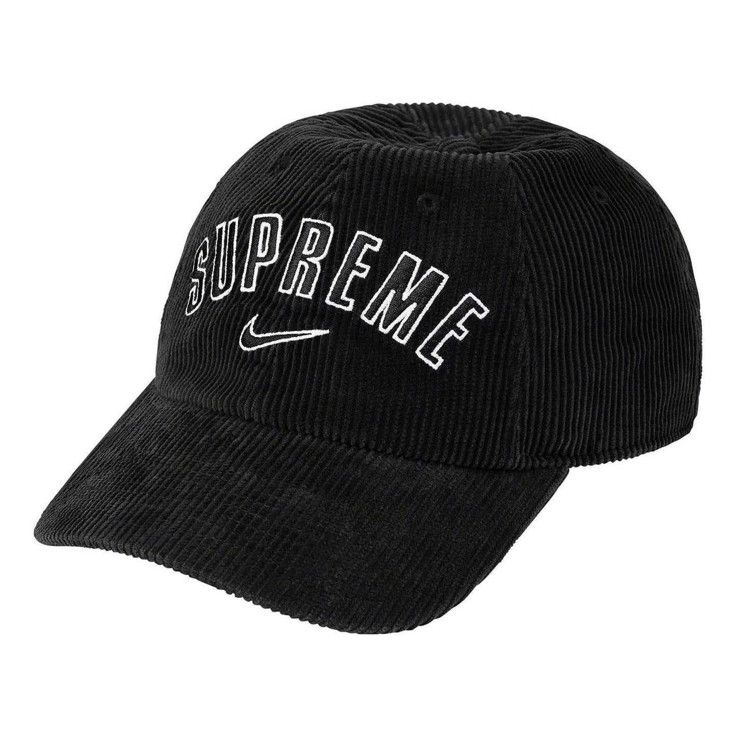 Supreme x Nike Arc Corduroy 6-Panel Cap 'Black White' DM9047-010