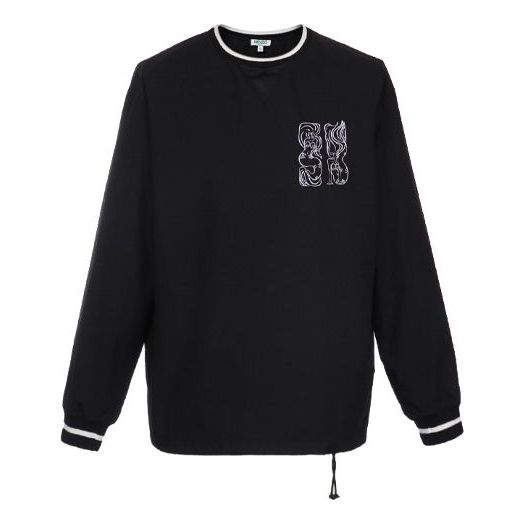 Men's KENZO Embroidered Round Neck Black FA55SW6011NC-99