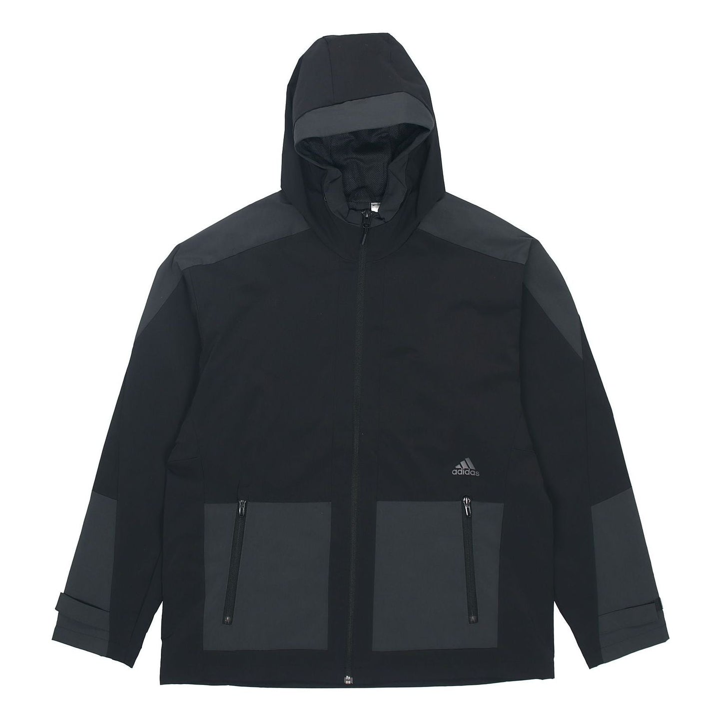 adidas Sports Training Woven Windproof hooded Logo Jacket Black H40220