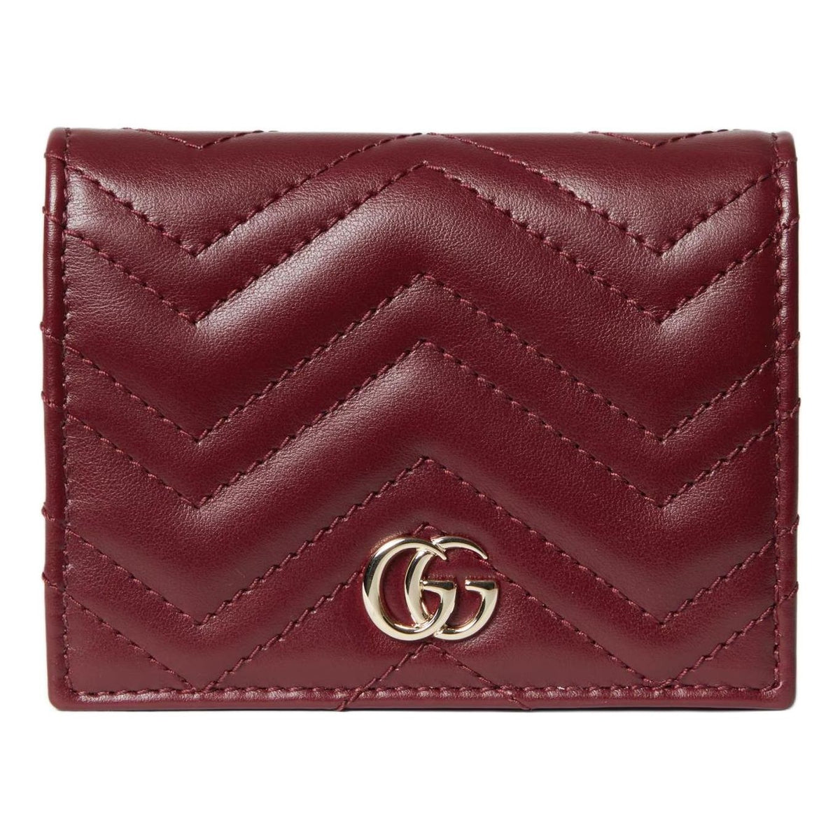 (WMNS) Gucci 26 GG Marmont Quilted Leather Wallet 'Rosso Ancora Red' 466492-DTDHV-6207