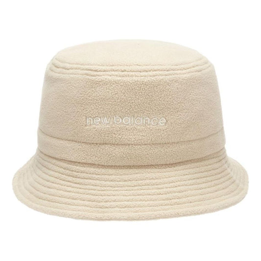New Balance Wordmark Logo Fleece Bucket Hat 'Beige' LAH14002-BEI