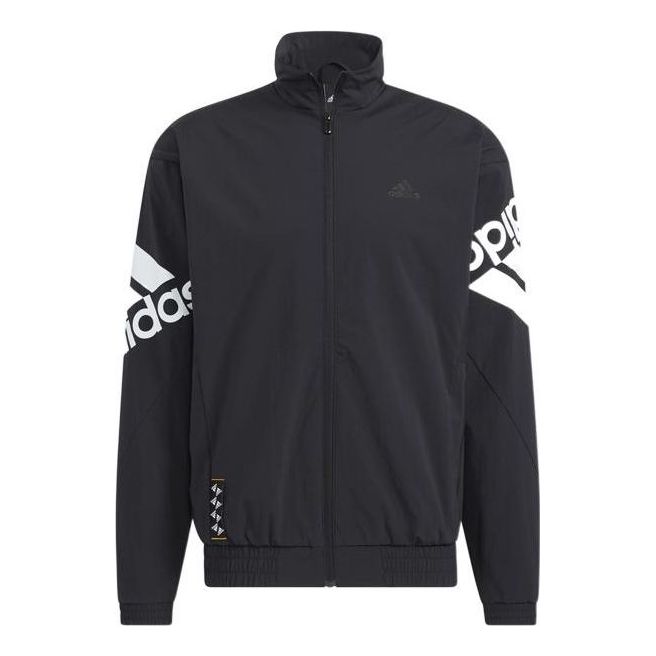adidas Fi Bp1 Wvj Casual Sports Stand Collar Logo Jacket Black HE7452