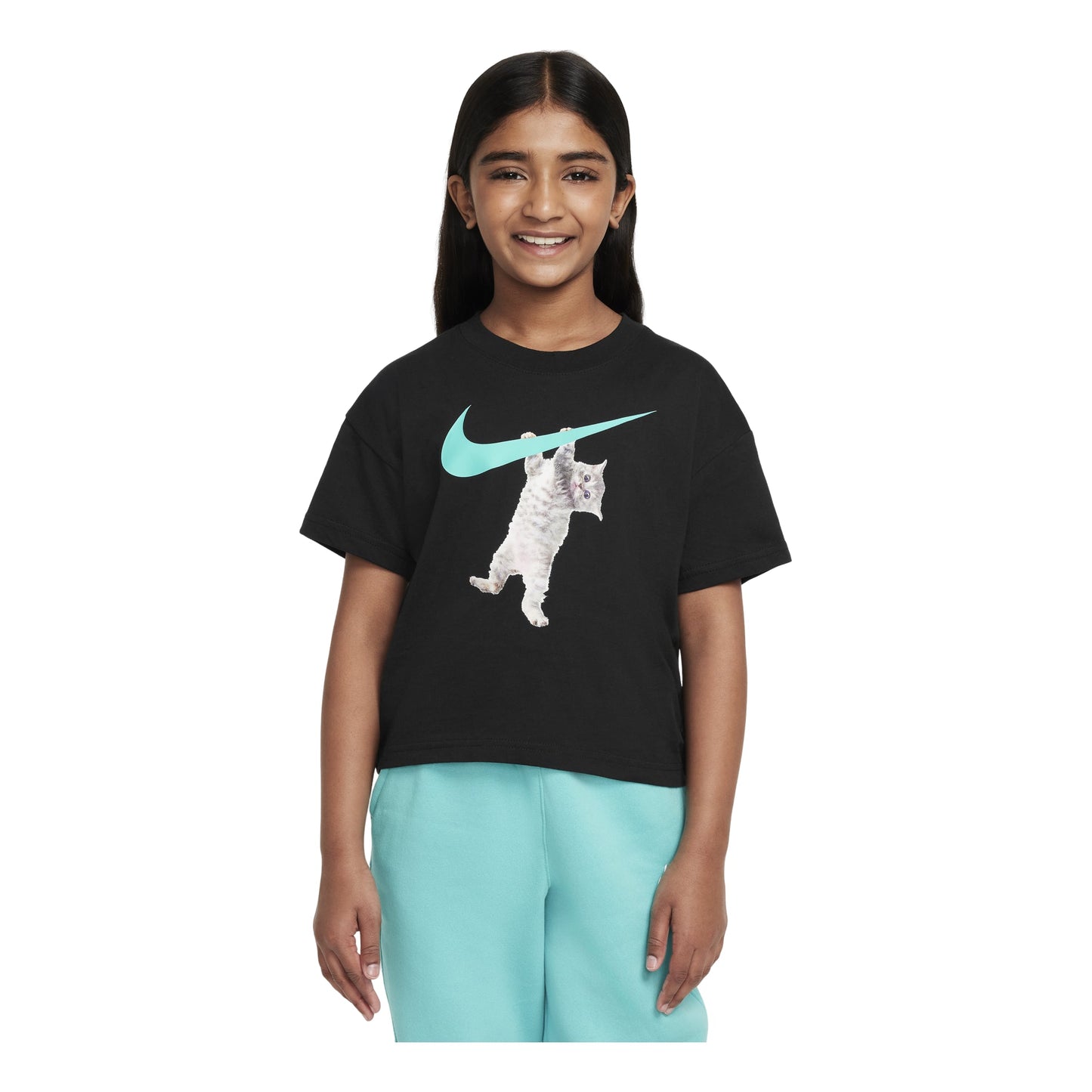 (GS) Nike Sportswear Graphic T-shirt 'Black' FZ5538-010