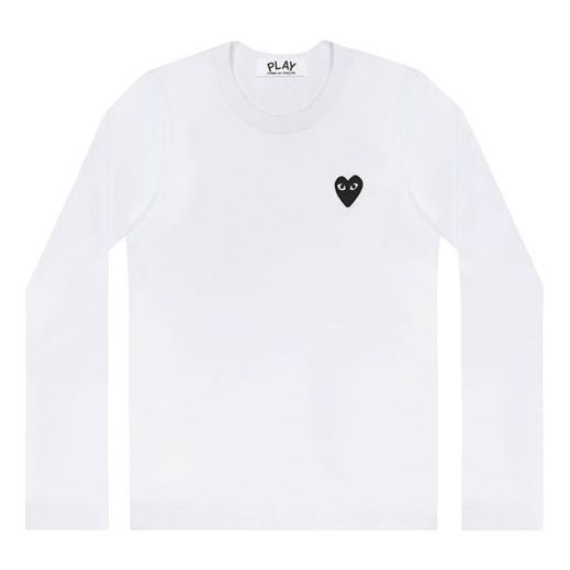COMME des GARCONS PLAY L/S Basic T-Shirt Black Emblem 'White' AZ-T120-051-2