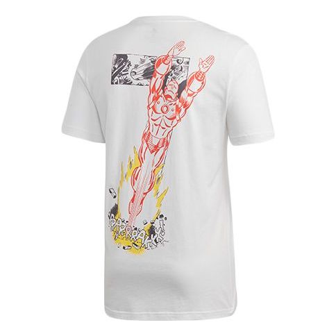 adidas x MARVEL IRON MAN Short Sleeve Men's White FN1763