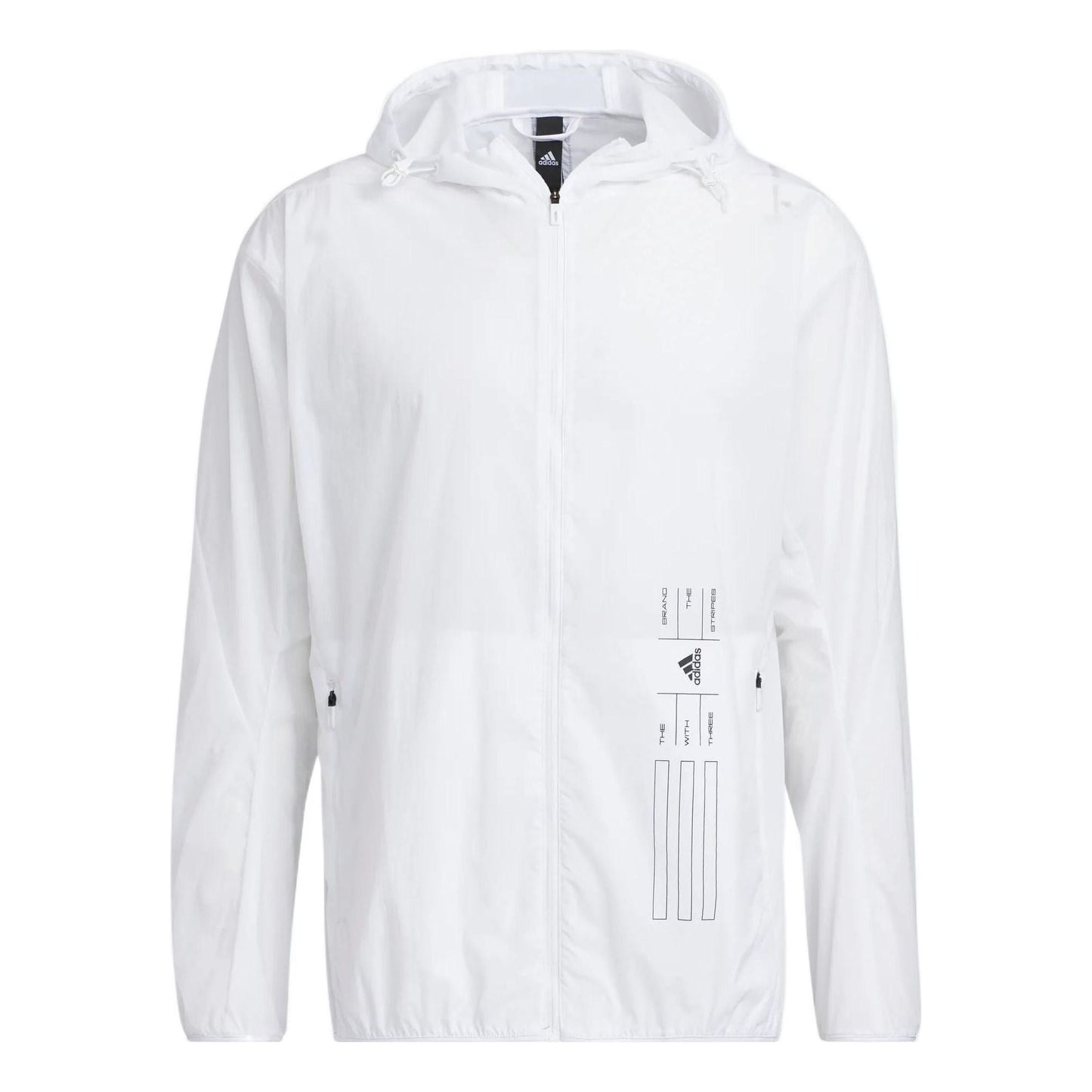adidas Th Lite Wvjk Solid Color Sports Hooded Jacket White HE9917