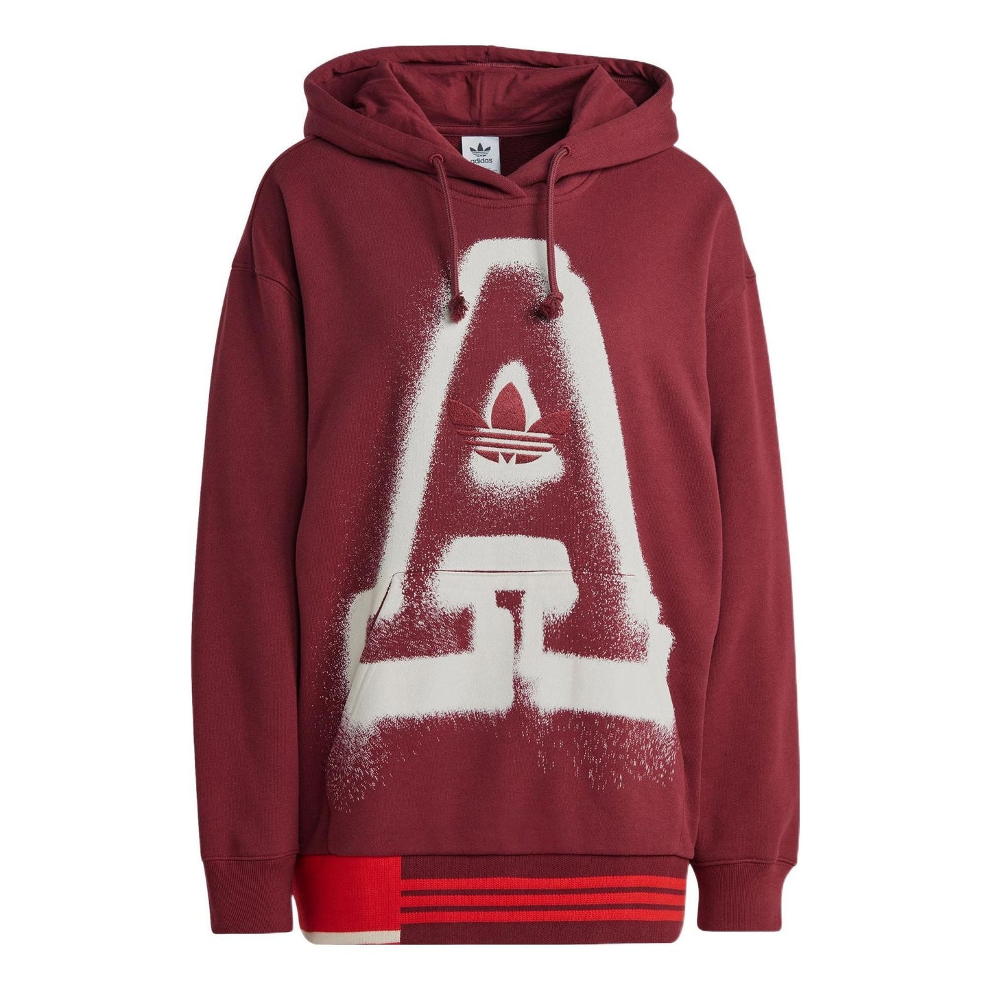(WMNS) adidas Originals Oversized A Graphic Hoodie 'Red' IC5236