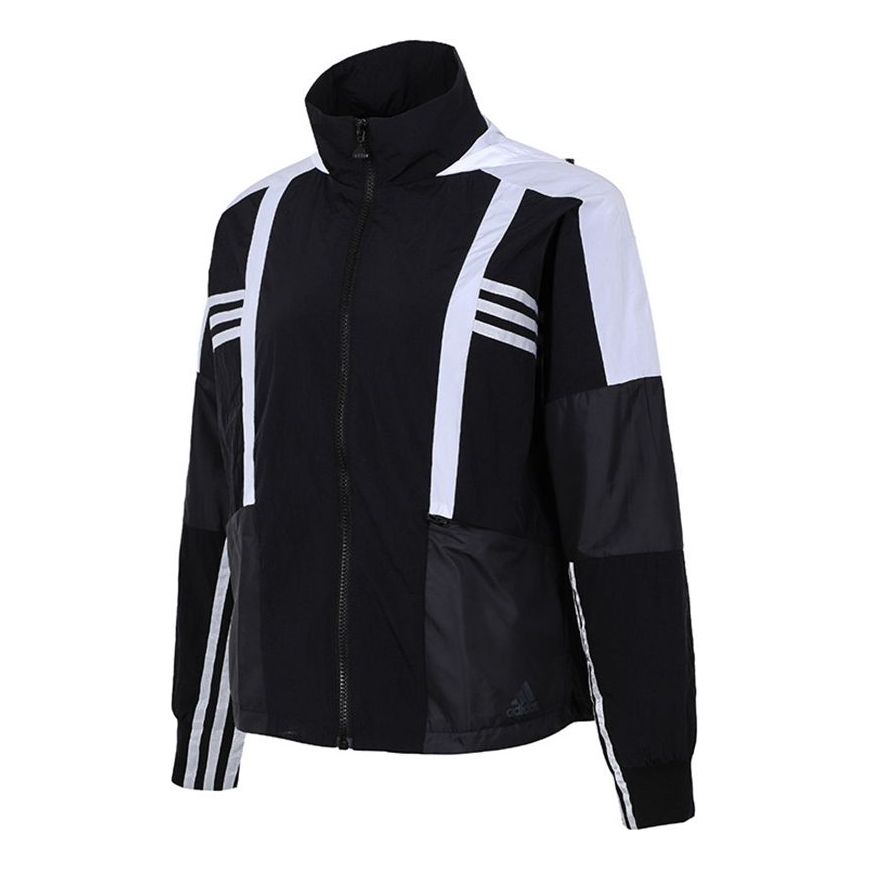 (WMNS) adidas Sports Running Training Wear-Resistant Casual Hooded Jacket Black H09730