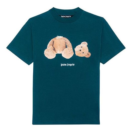 Men's PALM ANGELS Bear Short Sleeve Green PMAA001E20JER0035760