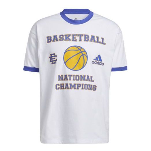 adidas x Eric Emanuel Crossover Ee Smr Tee Basketball Sports Round Neck Short Sleeve White H48543