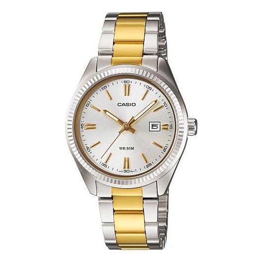 CASIO 50m Waterproof Gold Color Stainless Steel Strap Couple Unisex Mens Analog LTP-1302SG-7AV