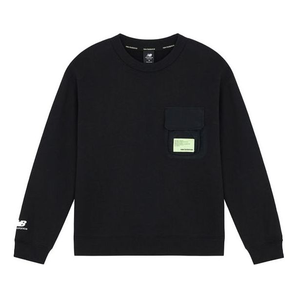 (WMNS) New Balance CNY Series 3D Pocket Sports Round Neck Pullover Black Hoodie AWT21312-BK